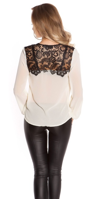 blouse with embroidery Beige